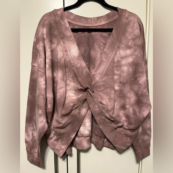 JoyLab Ladies Twist French Terry Sweatshirt Size Large - Picture 3 of 5